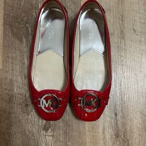 Michael Kors Red Patent Leather Flats